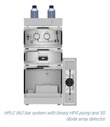 HPLC 862 bar system with binary HPG pump and 3D diode array detector